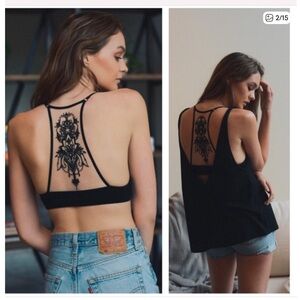 Black Lace-Back Bralette - Women's Intimates